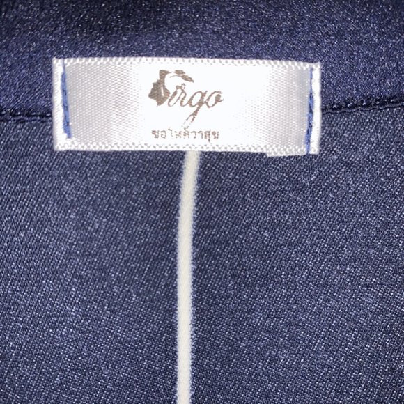 Navy Striped Pajamas Long Sleeve Elastic Waist S - Picture 5 of 9